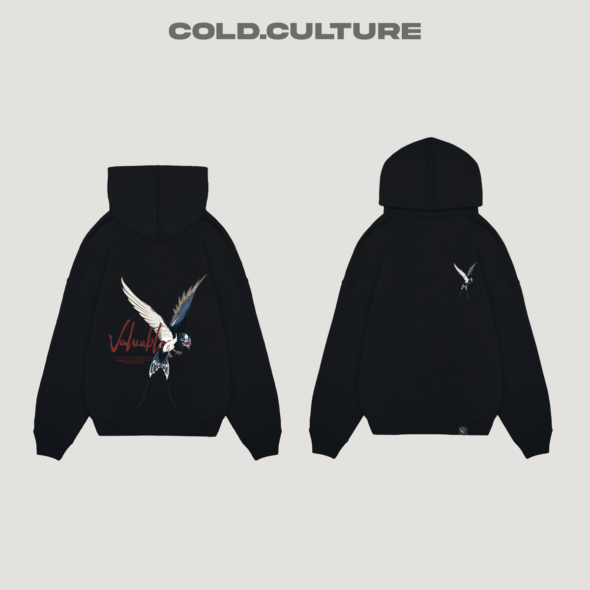 Black Plumage Hoodie